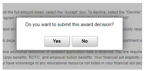 Select yes button, left option.